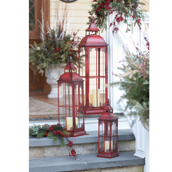 Assorted Red Lantern Candle Holder, INDIVIDUALLY SOLD