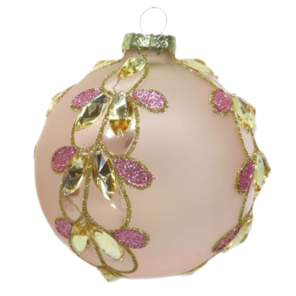 Assorted Pink & Gold Jeweled Ball, INDIVIDUALLY SOLD