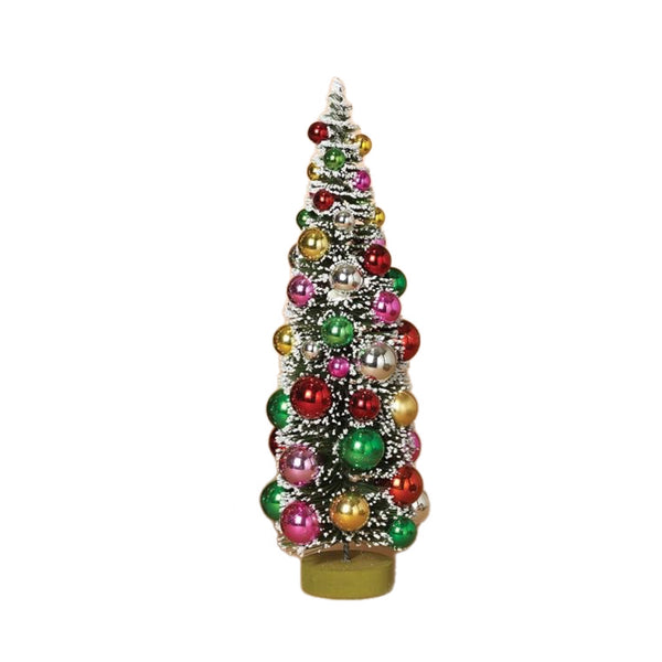 Assorted Multicoloured Bottlebrush Tree Figurine, INDIVIDUALLY SOLD