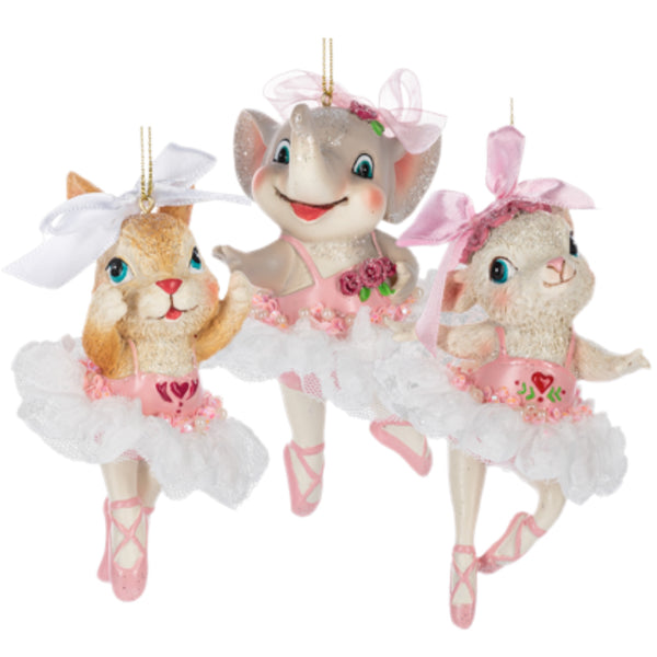 Assorted Animal Ballerina Ornament, INDIVIDUALLY SOLD