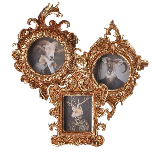 Assorted Deer Ornate Photo Frame Ornament, INDIVIDUALLY SOLD
