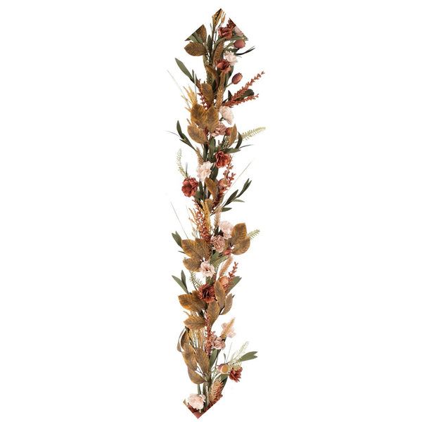 5' Rose With Mixed Leaves Garland