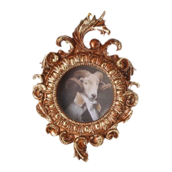 Assorted Deer Ornate Photo Frame Ornament, INDIVIDUALLY SOLD
