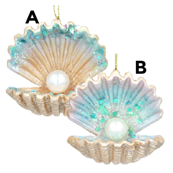 Assorted Clam Shell Ornament, INDIVIDUALLY SOLD