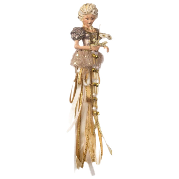 Assorted Cream Lady Tassel Ornament, INDIVIDUALLY SOLD