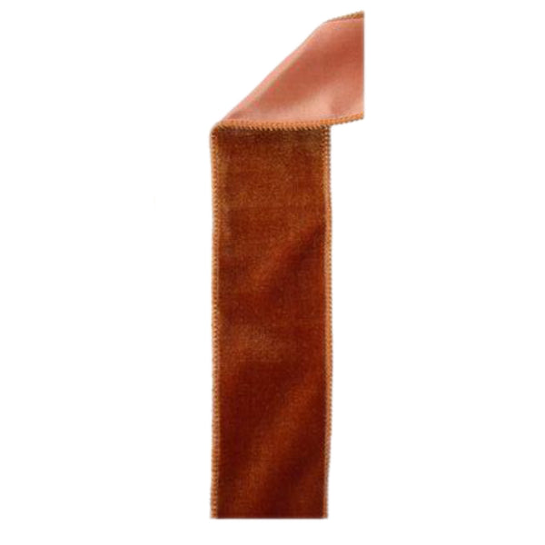 Burnt Sienna Velvet Ribbon