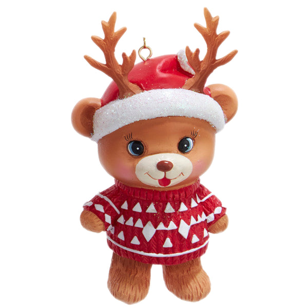 Assorted Teddy Bear In Sweater Ornament, INDIVIDUALLY SOLD