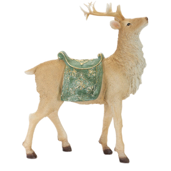 Assorted Reindeer In Green Saddle Figurine, INDIVIDUALLY SOLD