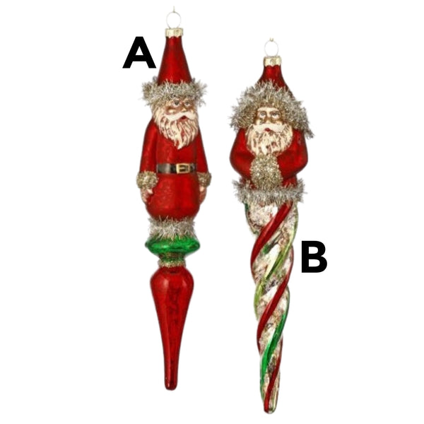 Assorted Santa Finial Ornament, INDIVIDUALLY SOLD