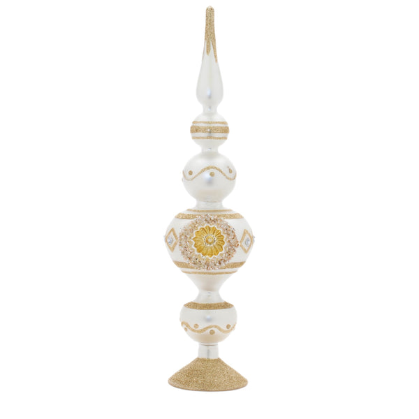 Assorted Gold & White Finial Reflector Figurine, INDIVIDUALLY SOLD