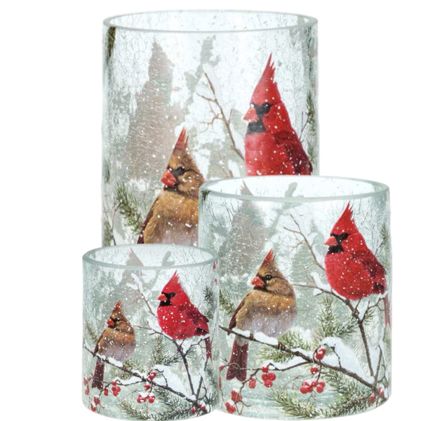 Assorted Cardinals Hurricane Candle Holder, INDIVIDUALLY SOLD