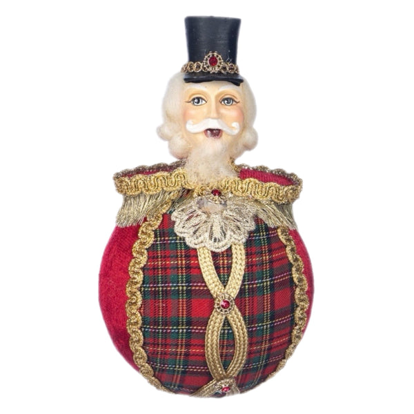 Assorted Nutcracker Head On Ball Ornament, INDIVIDUALLY SOLD