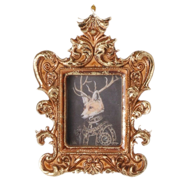 Assorted Deer Ornate Photo Frame Ornament, INDIVIDUALLY SOLD