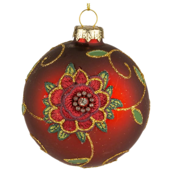 Assorted Flower Embroidered Ball, INDIVIDUALLY SOLD