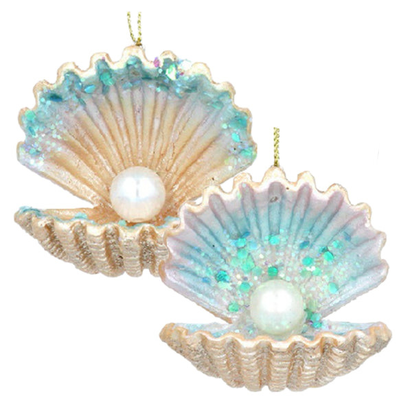 Assorted Clam Shell Ornament, INDIVIDUALLY SOLD