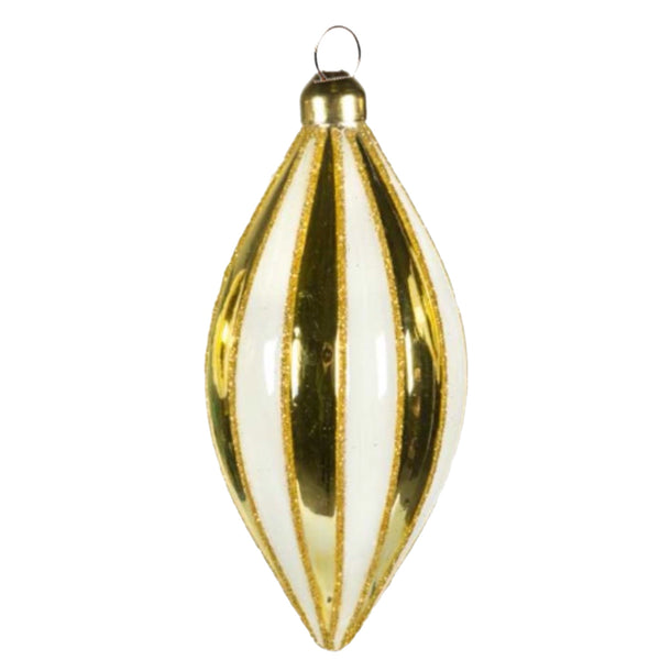 Assorted Gold & White Striped Ball, INDIVIDUALLY SOLD