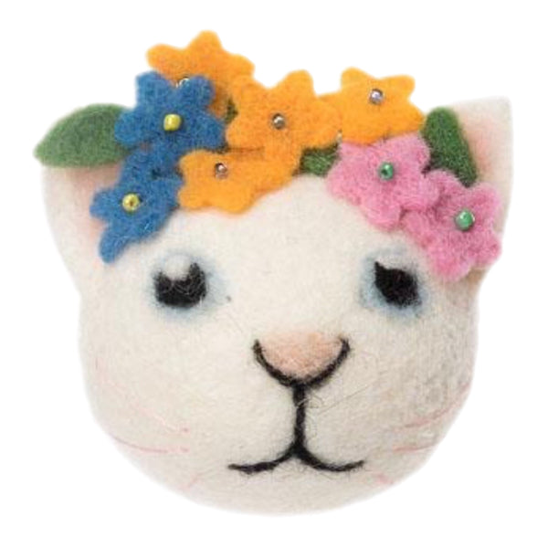 Assorted Cat Face Ornament, INDIVIDUALLY SOLD