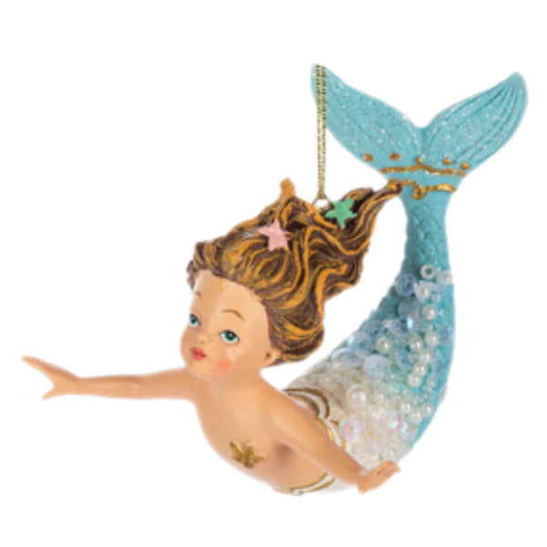 Assorted Pastel Girl Mermaid Ornament, INDIVIDUALLY SOLD