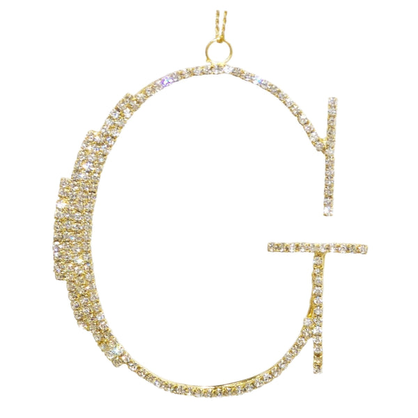 Assorted Rhinestone Monogrammed Ornament, INDIVIDUALLY SOLD
