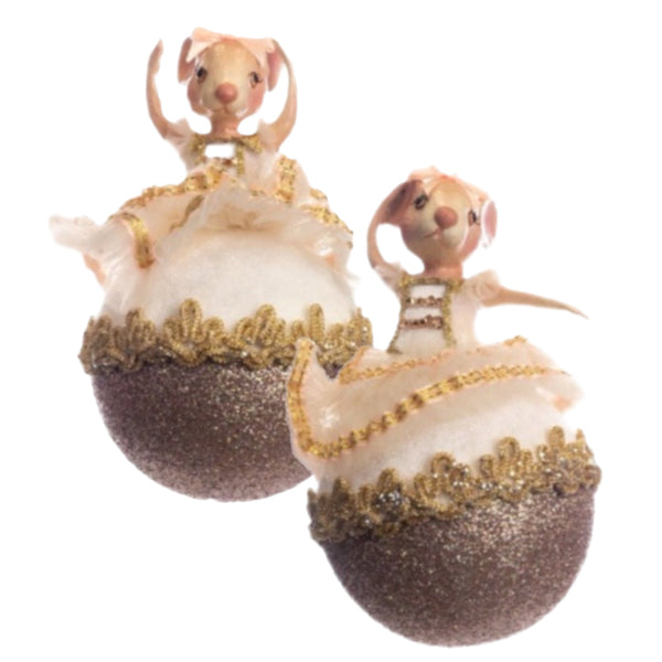 Assorted Mouse Ballerina Ball Ornament, INDIVIDUALLY SOLD
