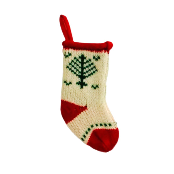 Assorted 5" Mini Knit Stocking Ornament, INDIVIDUALLY SOLD