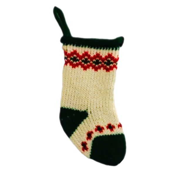 Assorted 5" Mini Knit Stocking Ornament, INDIVIDUALLY SOLD