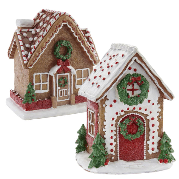 Assorted Gingerbread House Figurine, INDIVIDUALLY SOLD