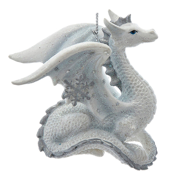 Assorted Silver Dragon With Snowflake Ornament, INDIVIDUALLY SOLD