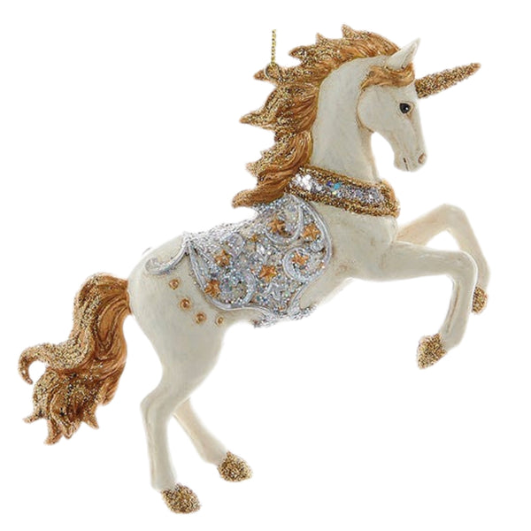 Assorted Silver & Gold Unicorn Ornament, INDIVIDUALLY SOLD