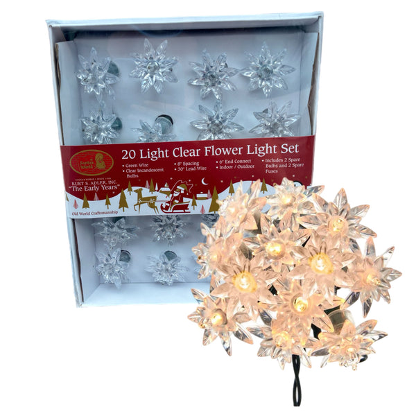 20 Clear Flower Lights INDOOR