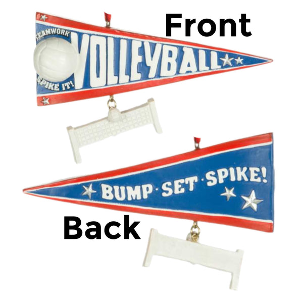 Double Sided Volleyball Flag Ornament