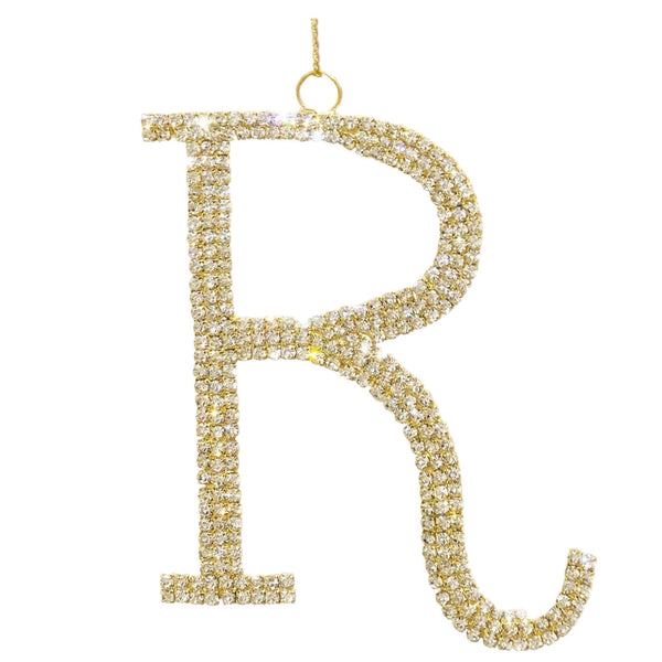 Assorted Rhinestone Monogrammed Ornament, INDIVIDUALLY SOLD