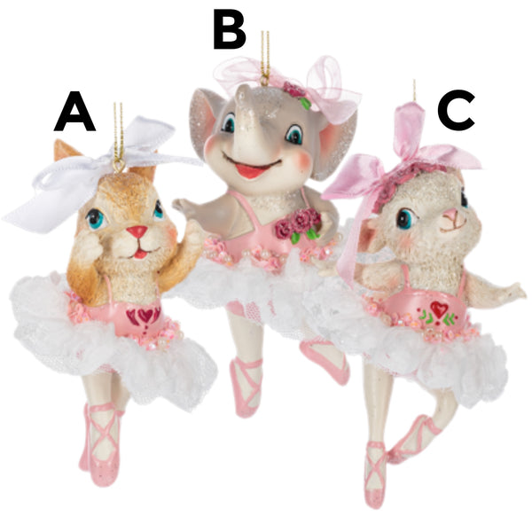 Assorted Animal Ballerina Ornament, INDIVIDUALLY SOLD