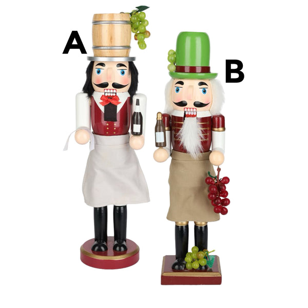 Assorted 14" Wine Maker Nutcracker, INDIVIDUALLY SOLD