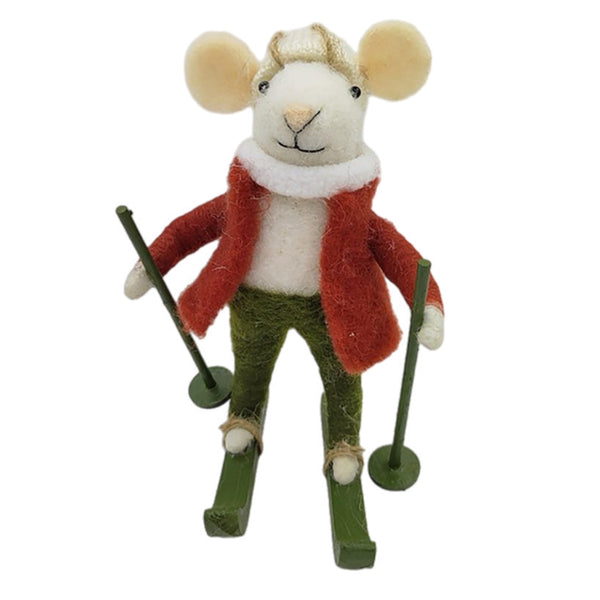 Assorted Mouse In Red & Green Outfit Ornament, INDIVIDUALLY SOLD