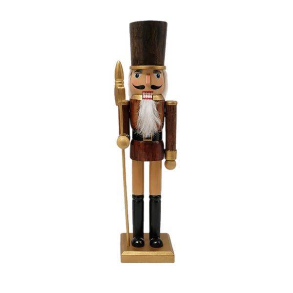 Assorted Brown Holding Spear Nutcracker, INDIVIDUALLY SOLD