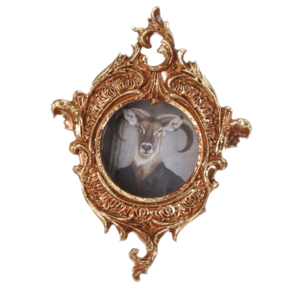 Assorted Deer Ornate Photo Frame Ornament, INDIVIDUALLY SOLD