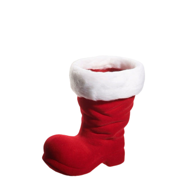 Assorted Flocked Boot Figurine, INDIVIDUALLY SOLD