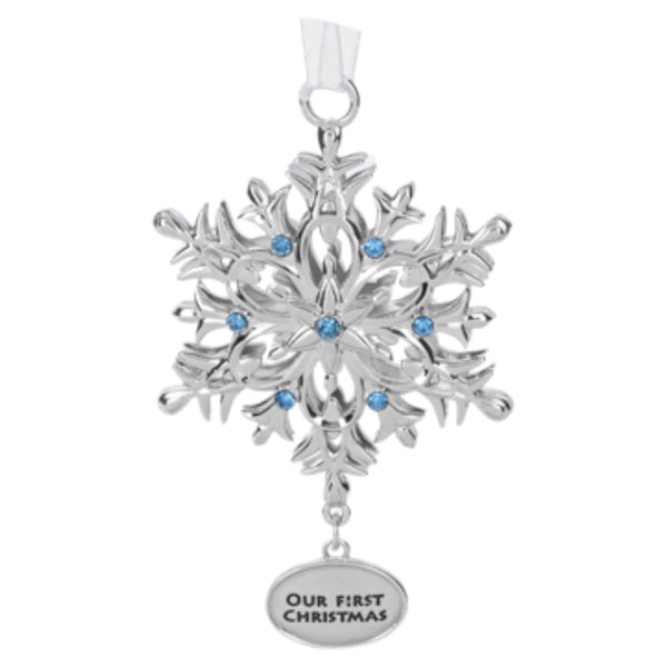 Assorted Snowflake With Saying Dangle Ornament, INDIVIDUALLY SOLD