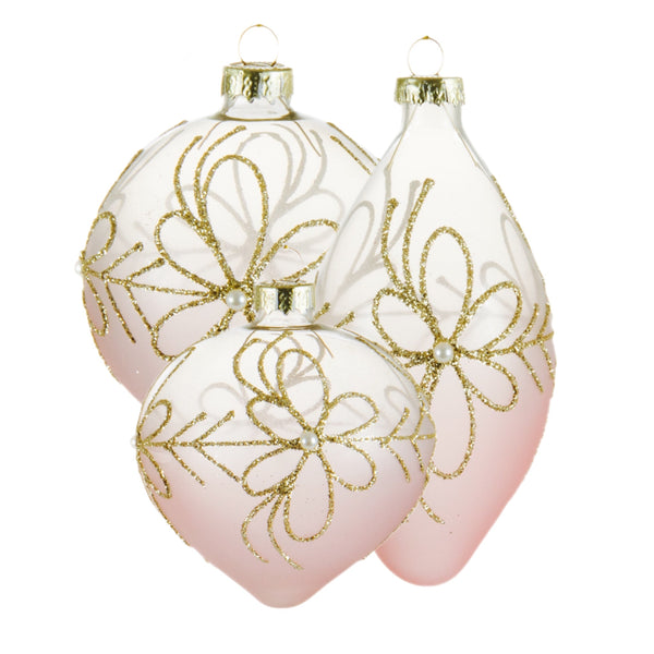 Assorted Pink With Gold Flower Ball, INDIVIDUALLY SOLD