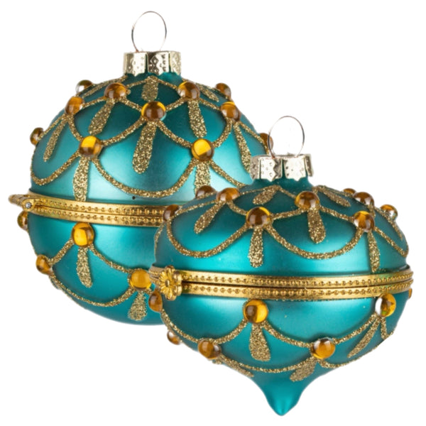 Assorted Blue With Gold Swag Kismet Ball, INDIVIDUALLY SOLD