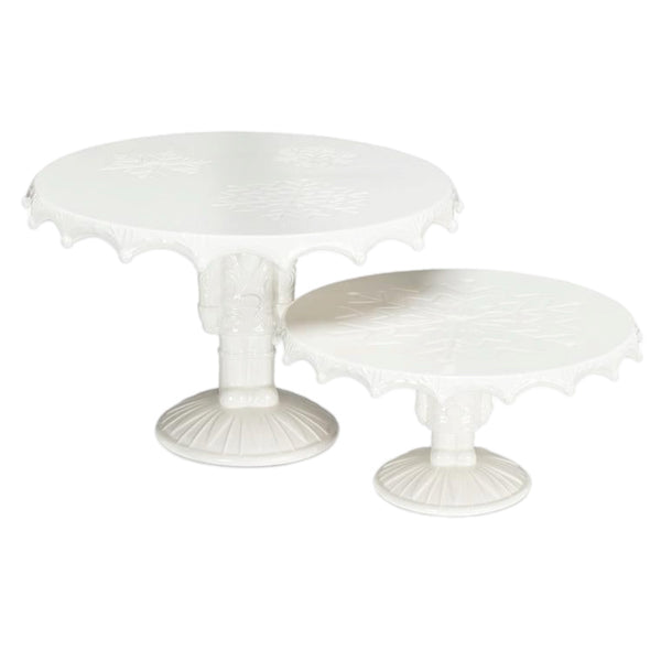 Assorted White Nutcracker Cake Stand, INDIVIDUALLY SOLD