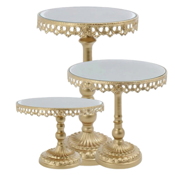 Assorted Gold Scallop Cake Stand, INDIVIDUALLY SOLD