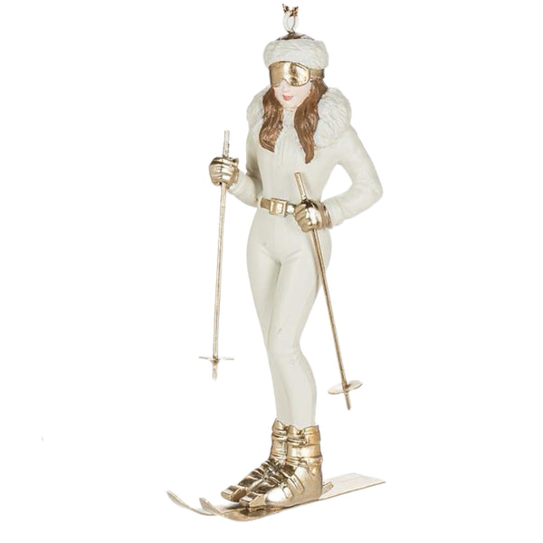 Assorted Woman Doing Winter Sport Ornament, INDIVIDUALLY SOLD