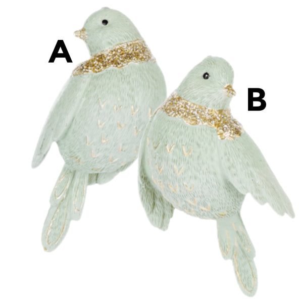 Assorted Bird In Gold Scarf Ornament, INDIVIDUALLY SOLD