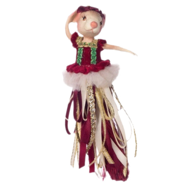 Assorted Mouse Ballerina Tassel Ornament, INDIVIDUALLY SOLD