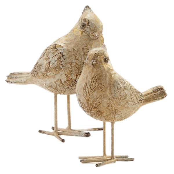 Assorted Gold Bird With Holly Design Figurine, INDIVIDUALLY SOLD