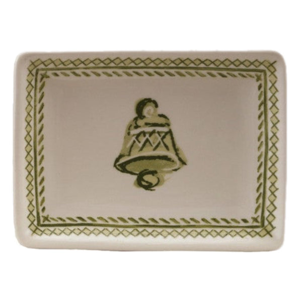 Assorted Green & White  Christmas Design Plate, INDIVIDUALLY SOLD