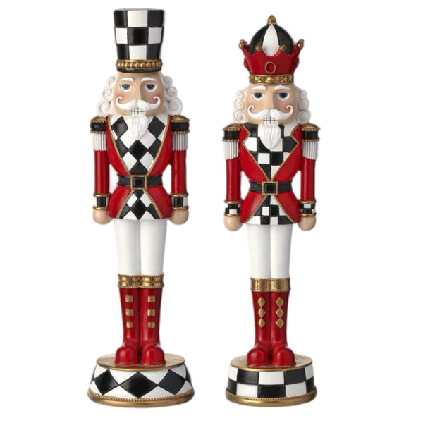 Assorted Checkered Nutcracker Figurine, INDIVIDUALLY SOLD