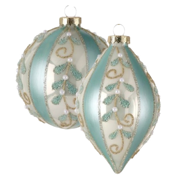 Assorted Turquoise Floral Ball, INDIVIDUALLY SOLD